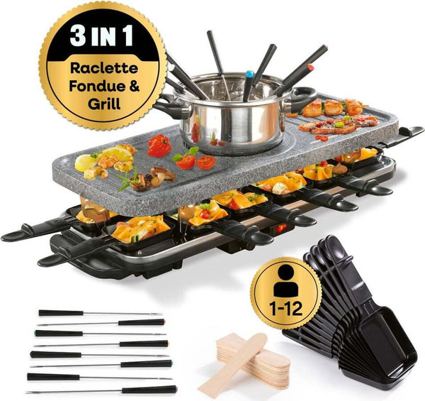 12 People Electric Raclette Grill by Gourmetmaxx